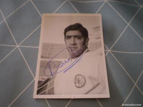 Collectionnisme sportif: FOTOGRAFIA ORIGINAL. JUGADOR FUTBOL. BARRACHINA. FIRMADA. AÑO 1970. 10,50X7,50. BUERNA CONSERVACION